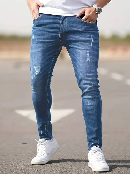 Skinny-Jeans | Ripped | Stretch | Schlanke Fit-Jeans | Herrenjeans-Chaps Herrenmode