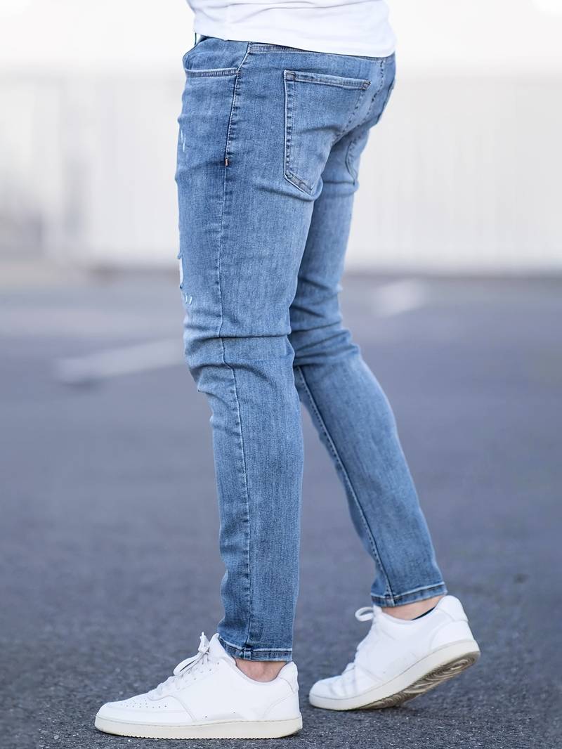 Skinny-Jeans | Ripped | Stretch | Schlanke Fit-Jeans | Herrenjeans-Chaps Herrenmode