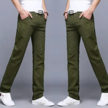 Skinny Jeans – Stretch-Jeans für Herren mit schmaler Passform-Armeegrün-28-Chaps Herrenmode