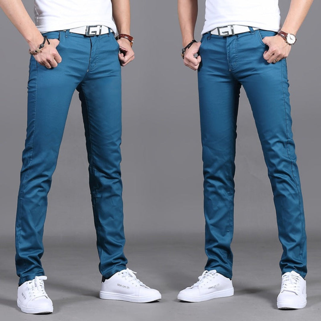 Skinny Jeans – Stretch-Jeans für Herren mit schmaler Passform-Hellblau-28-Chaps Herrenmode