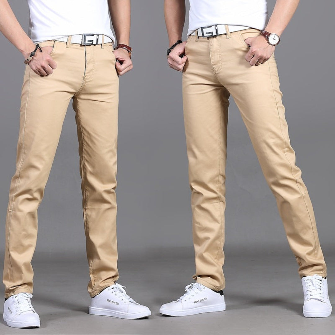 Skinny Jeans – Stretch-Jeans für Herren mit schmaler Passform-Khaki-28-Chaps Herrenmode