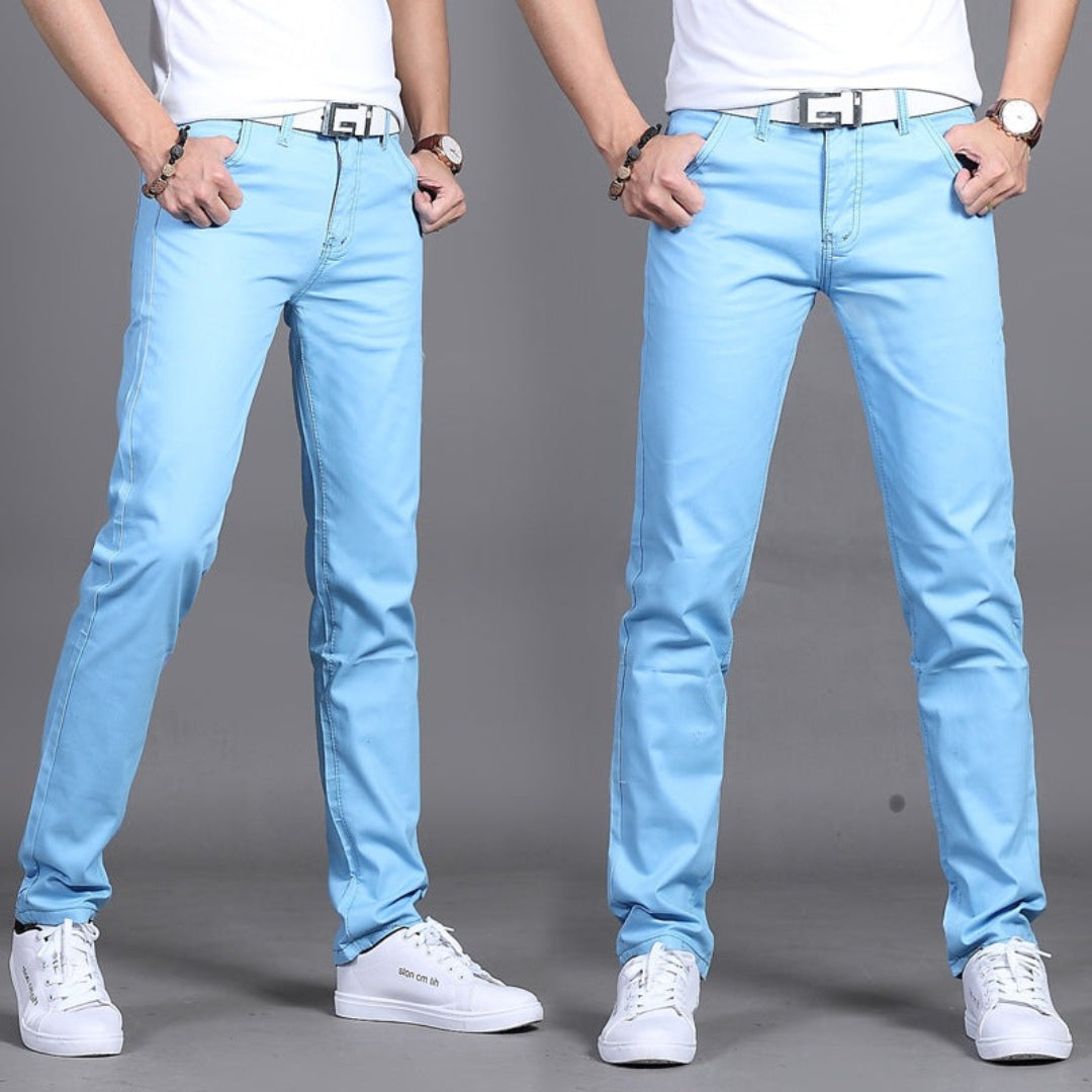 Skinny Jeans – Stretch-Jeans für Herren mit schmaler Passform-Light Blue-28-Chaps Herrenmode