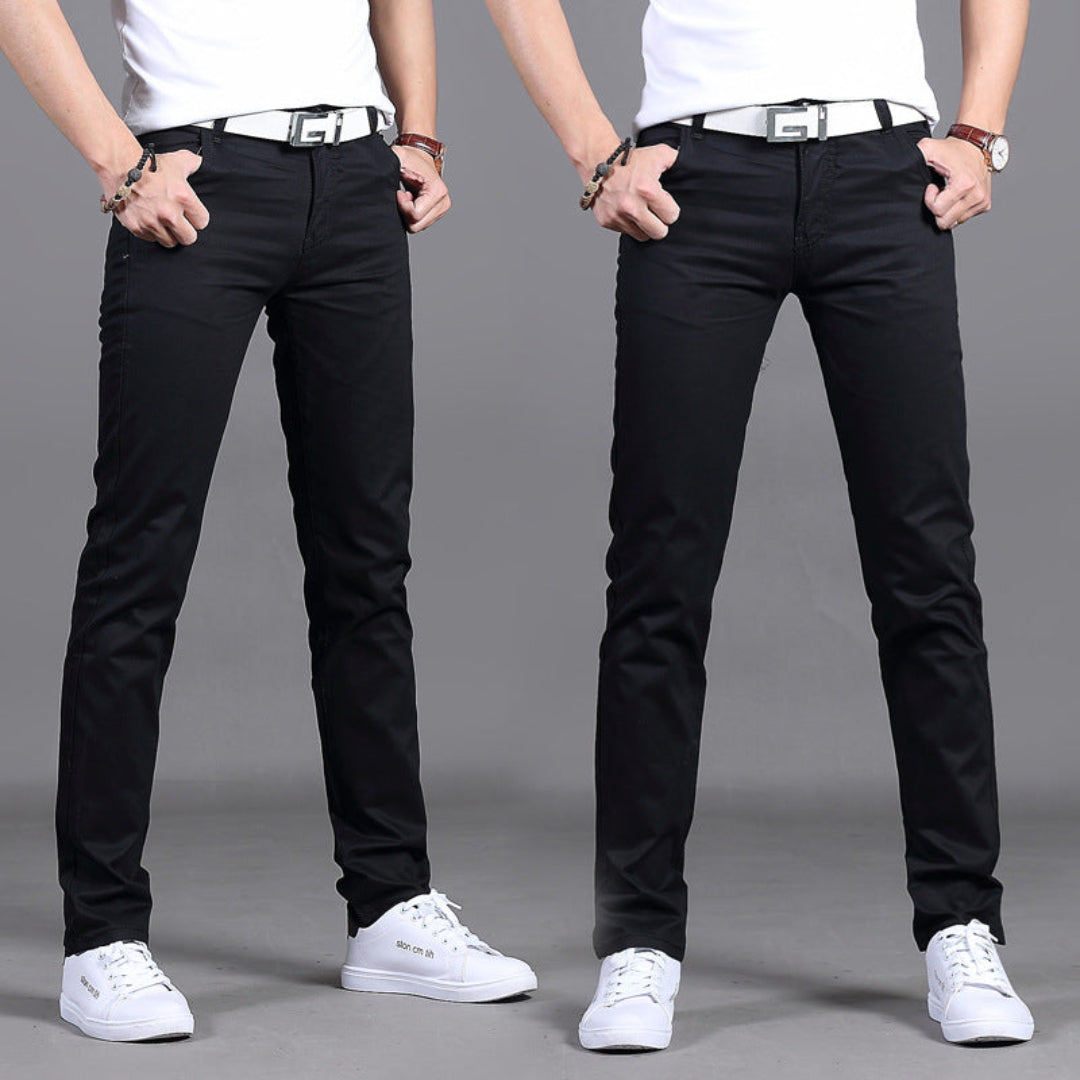 Skinny Jeans – Stretch-Jeans für Herren mit schmaler Passform-Schwarz-28-Chaps Herrenmode