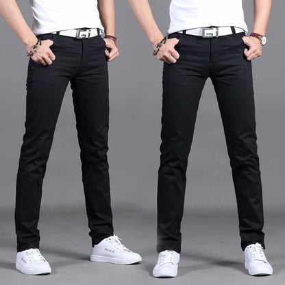 Skinny Jeans – Stretch-Jeans für Herren mit schmaler Passform-Schwarz-28-Chaps Herrenmode