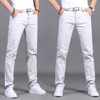 Skinny Jeans – Stretch-Jeans für Herren mit schmaler Passform-Weiß-28-Chaps Herrenmode