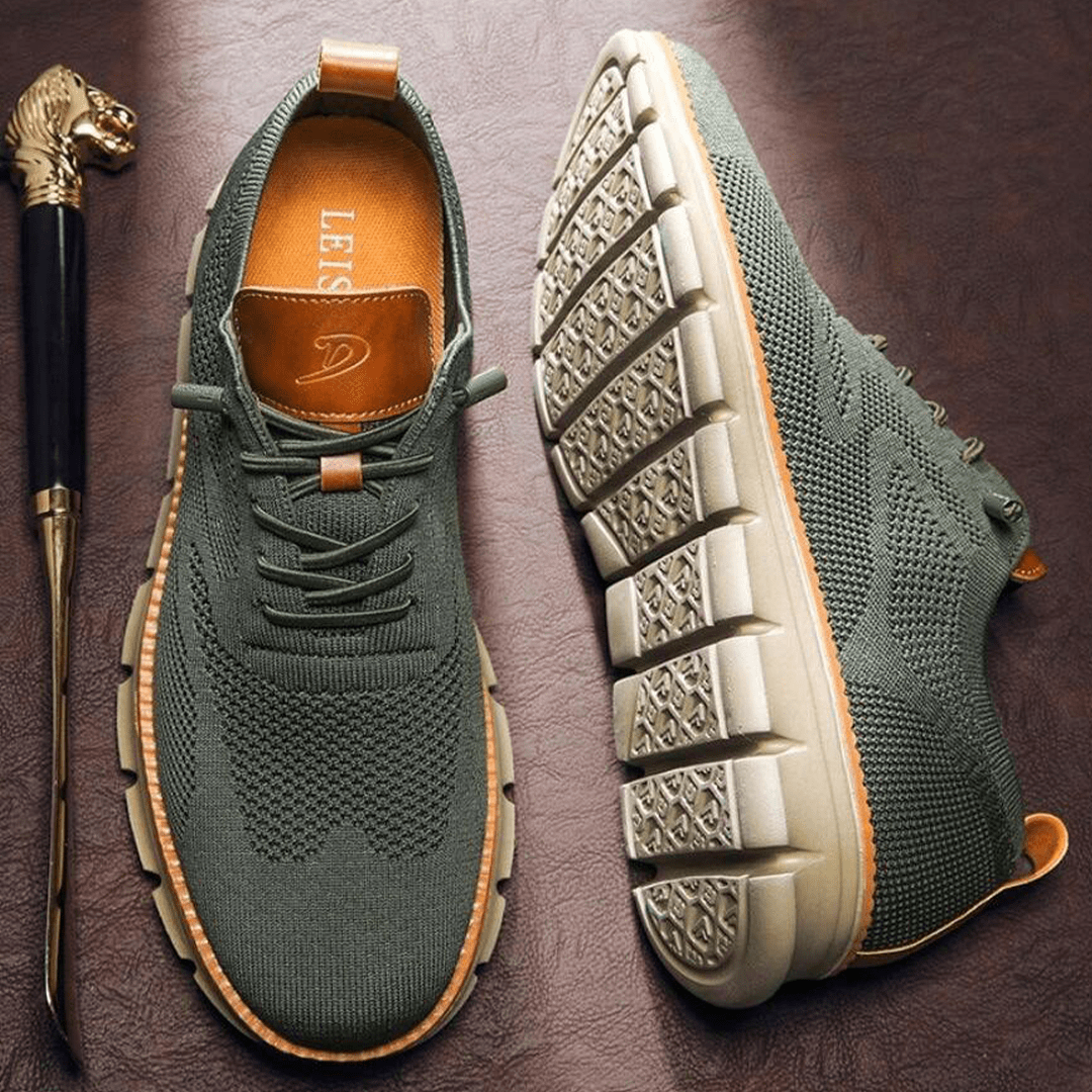 Slip-On-Sneakers | Mesh | Turnschuhe | Wanderschuhe | Herren-Sneakers-Grün-40-Chaps Herrenmode