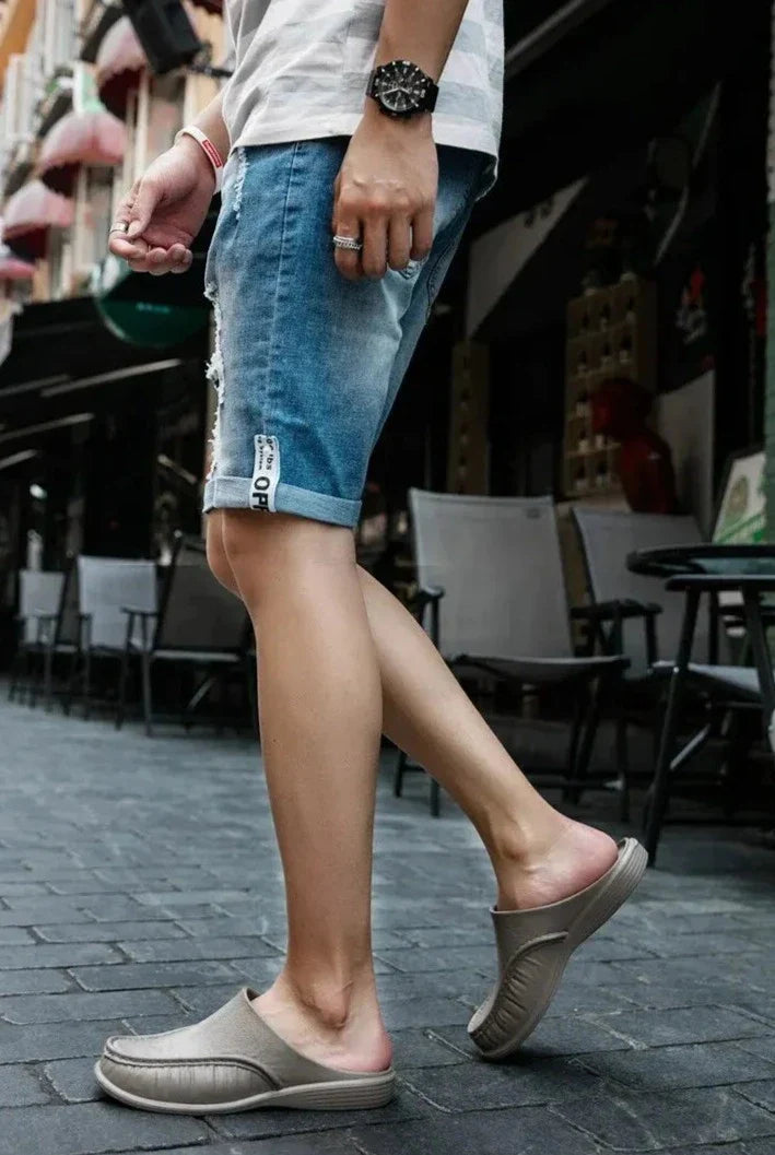 Slipper | Orthopädische Schuhe | Walking | Pantoletten Schuhe | Herrenschuhe-Grau-40-Chaps Herrenmode