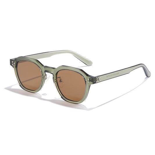 Sonnenbrille Herren | Polarisiert | UV400 | Transparentes Gestell-Braun Grün-Chaps Herrenmode