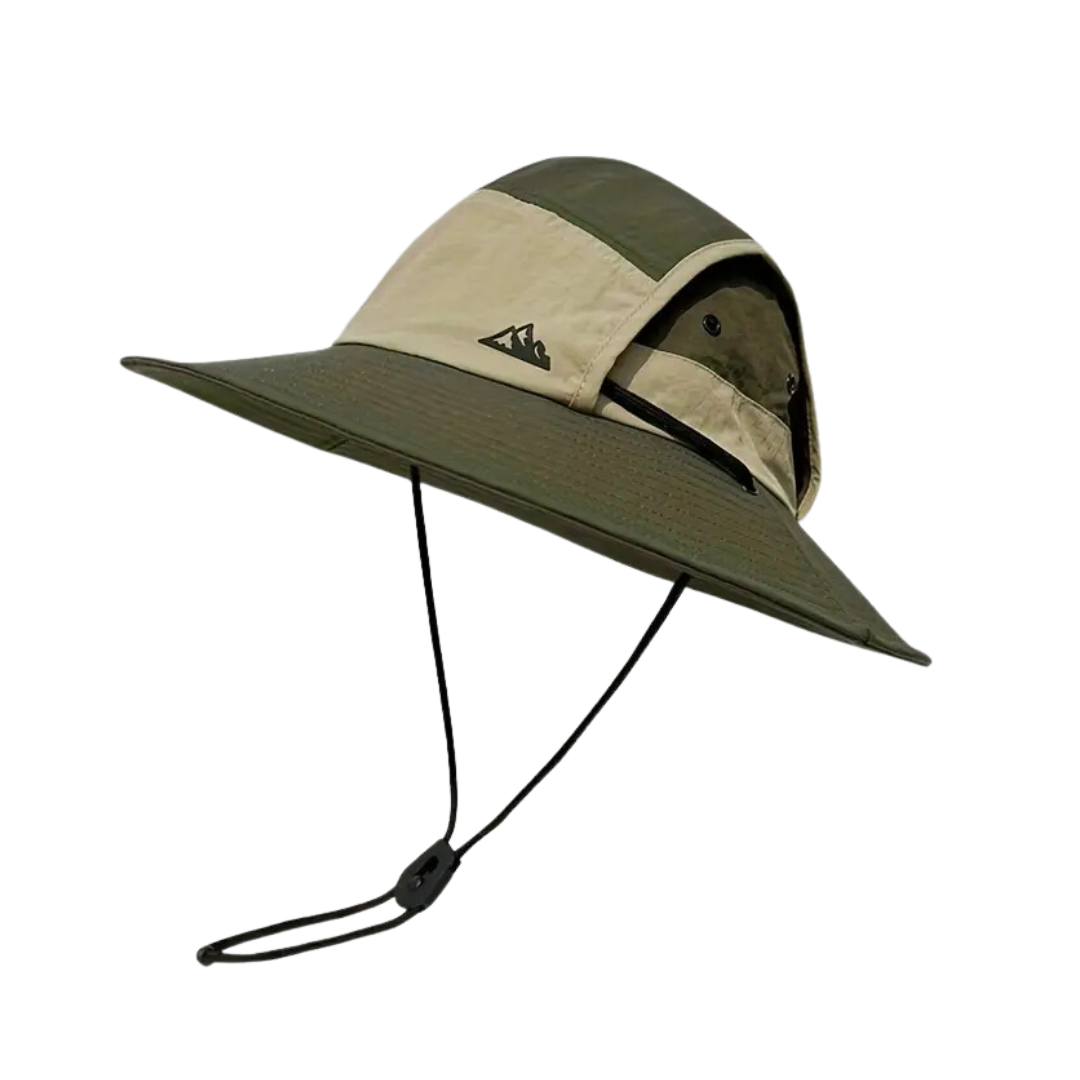 Sonnenhut Fynn | Faltbarer Outdoor-Hut mit UV-Schutz-Armeegrün-Chaps Herrenmode
