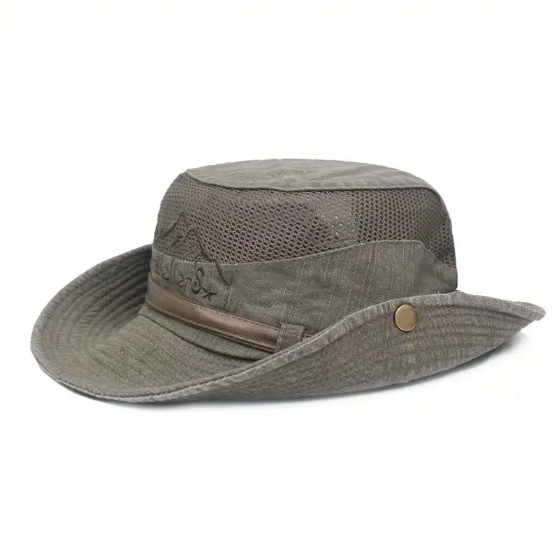 Sonnenhut Herren | Outdoor | Mesh Einsatz | Verstellbar-Grün-Chaps Herrenmode