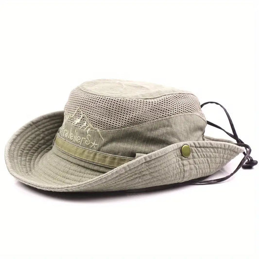 Sonnenhut Herren | Outdoor | Mesh Einsatz | Verstellbar-Khaki-Chaps Herrenmode