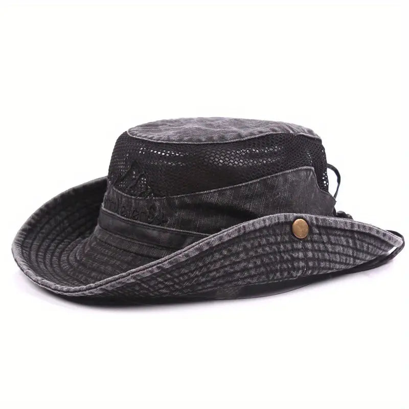 Sonnenhut Herren | Outdoor | Mesh Einsatz | Verstellbar-Schwarz-Chaps Herrenmode