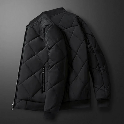 Steppjacke – Herrenjacke mit Fleecefutter für den Winter-Schwarz-M-Chaps Herrenmode