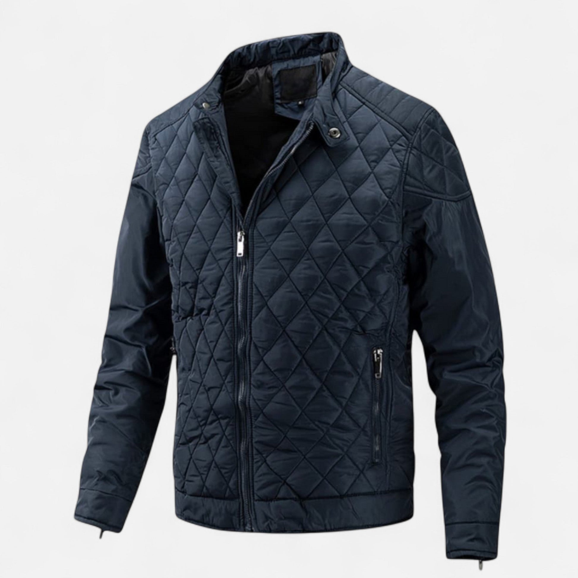 Steppjacke – Leicht – Gefüttert – Daunenjacke – Herrenjacke-Marine-M-Chaps Herrenmode