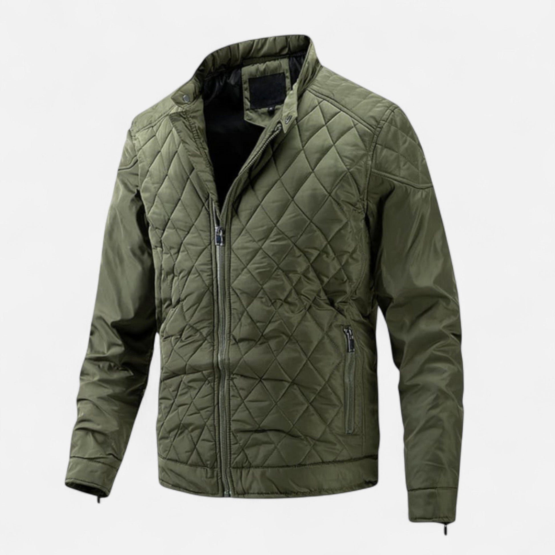 Steppjacke – Leicht – Gefüttert – Daunenjacke – Herrenjacke-Olive-M-Chaps Herrenmode