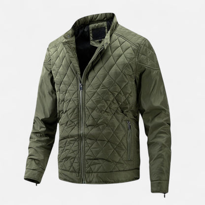 Steppjacke – Leicht – Gefüttert – Daunenjacke – Herrenjacke-Olive-M-Chaps Herrenmode