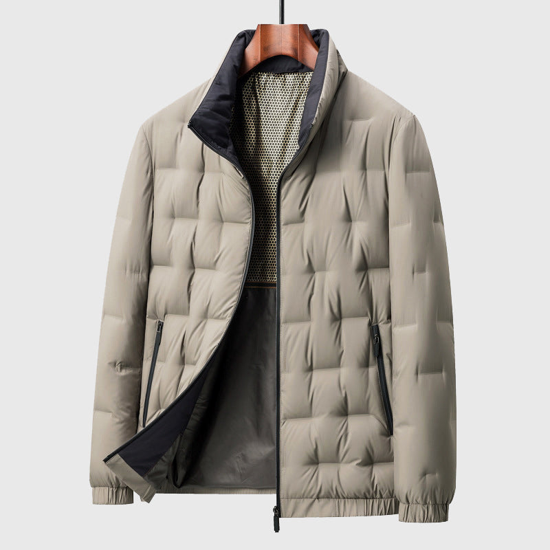 Steppjacke | Reißverschluss | Leicht | Winterjacke | Herrenjacke-Beige-S-Chaps Herrenmode