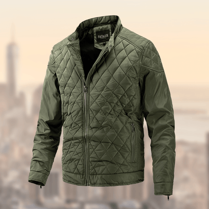 Steppjacke - Winddicht - Zip-Up - Herrenjacke - Winterjacke-Grün-M-Chaps Herrenmode