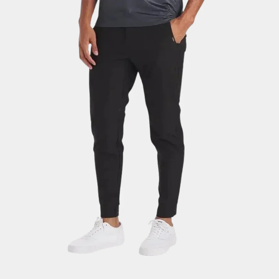 Stretch-Hose – Lässig – Bequem – Schmale Passform – Herrenhose-Schwarz-XS-Chaps Herrenmode