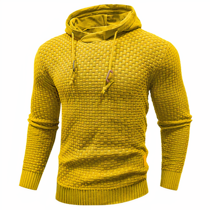 Strick-Hoodie | Kordelzug | Slim Fit | Kapuzenpulli | Herren-Hoodie-Gelb-S-Chaps Herrenmode