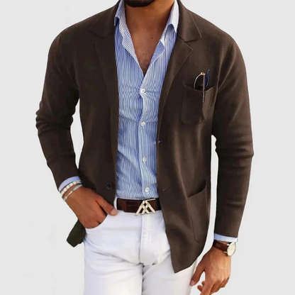 Strickjacke | Button-Up | Taschen | Strickjacke | Herrenbekleidung-Braun-XS-Chaps Herrenmode