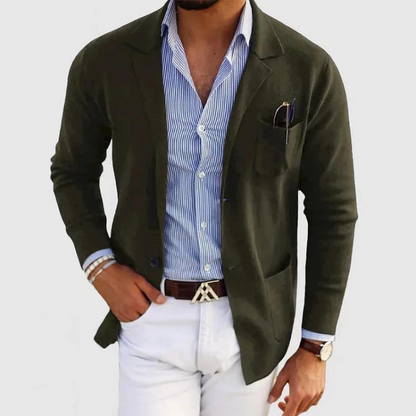 Strickjacke | Button-Up | Taschen | Strickjacke | Herrenbekleidung-Schwarz-XS-Chaps Herrenmode
