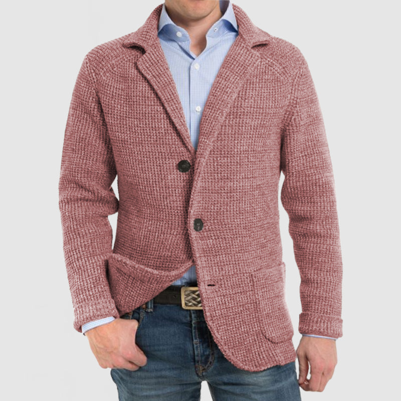 Strickjacke | Button-Up | V-Ausschnitt | Strickjacke | Herrenjacke-Pfirsich-S-Chaps Herrenmode