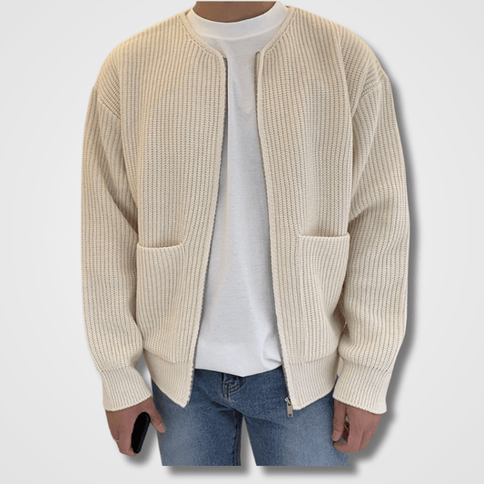 Strickjacke | Full Zip | Chunky | Zip-Up Cardigan | Strickjacke für Männer-Chaps Herrenmode