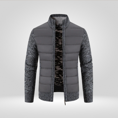 Strickjacke – Herren-Daunenjacke mit Reißverschluss und Wattierung-Chaps Herrenmode