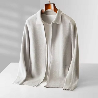 Strickjacke mit Reißverschluss – Herren-Strickjacke mit durchgehendem Reißverschluss-Chaps Herrenmode