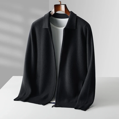Strickjacke mit Reißverschluss – Herren-Strickjacke mit durchgehendem Reißverschluss-Chaps Herrenmode