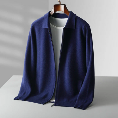 Strickjacke mit Reißverschluss – Herren-Strickjacke mit durchgehendem Reißverschluss-Chaps Herrenmode