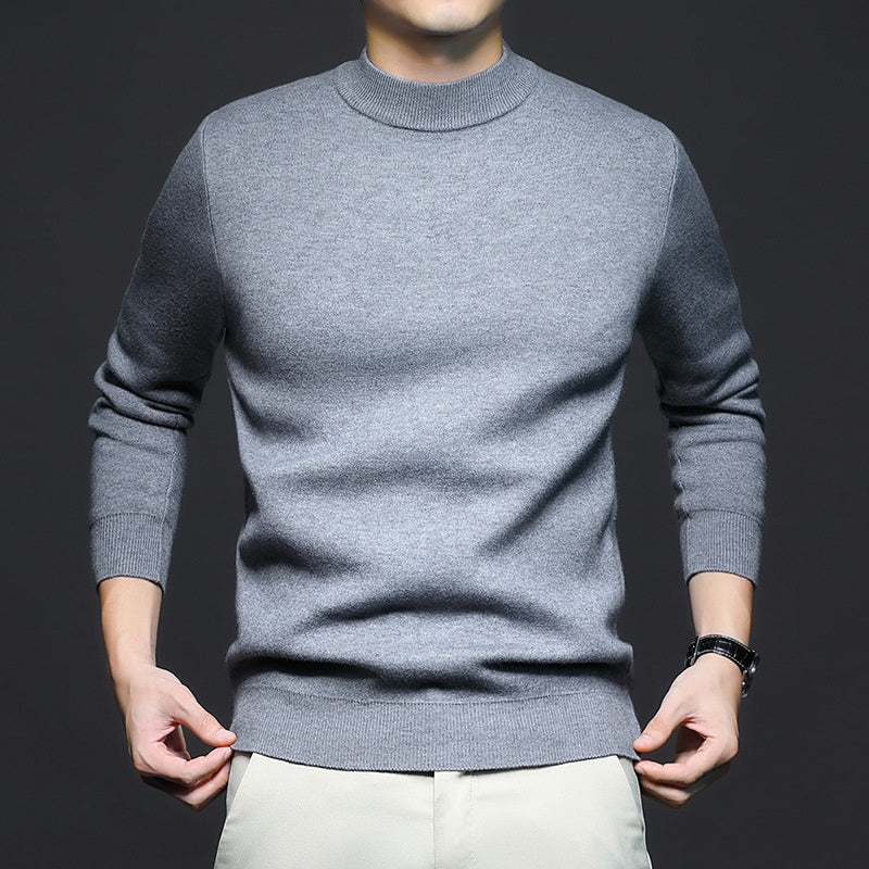Strickpullover | Einfarbig | Rundhalsausschnitt | Pullover | Herrenpullover-Chaps Herrenmode