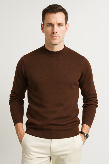 Strickpullover | Einfarbig | Rundhalsausschnitt | Pullover | Herrenpullover-Chaps Herrenmode
