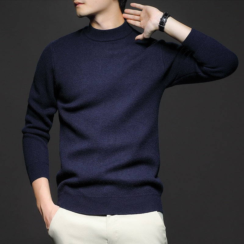 Strickpullover | Einfarbig | Rundhalsausschnitt | Pullover | Herrenpullover-Chaps Herrenmode