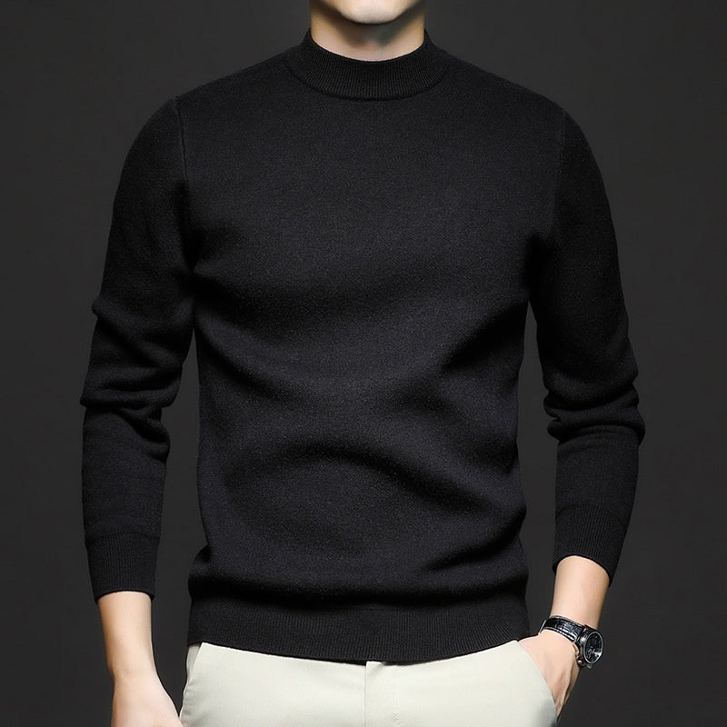 Strickpullover | Einfarbig | Rundhalsausschnitt | Pullover | Herrenpullover-Chaps Herrenmode