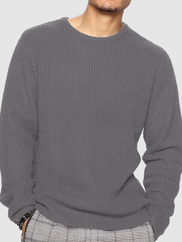 Strickpullover – Pullover für Männer mit lockerer Passform-Dunkelgrau-S-Chaps Herrenmode