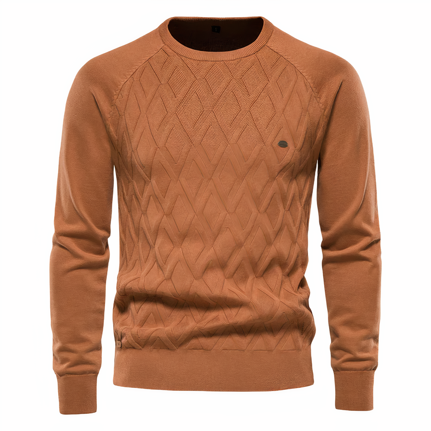 Strickpullover - Rundhalsausschnitt - Lange Ärmel - Herrenpullover - Herrenbekleidung-Schokolade-XS-Chaps Herrenmode