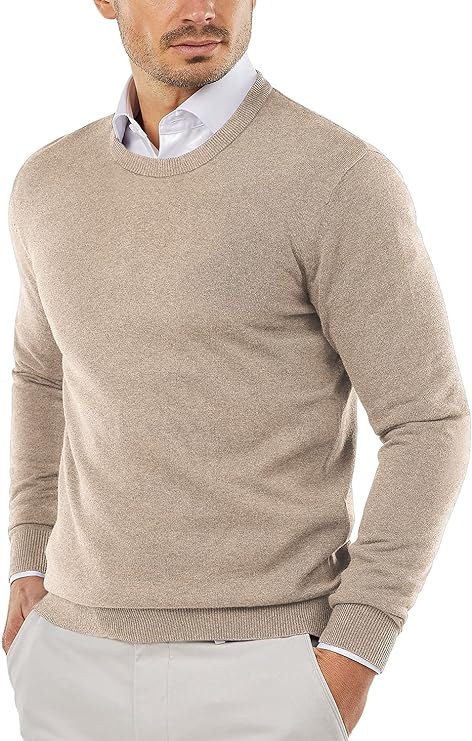 Strickpullover | Rundhalsausschnitt | Pullover | Baumwollpullover | Herrenpullover-Ätherisches Blau-XS-Chaps Herrenmode