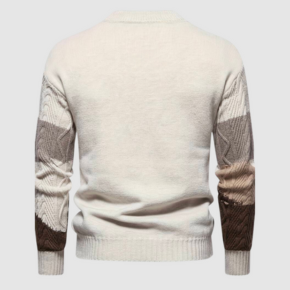 Strickpullover | Rundhalsausschnitt | Zopfmuster | Pullover | Herrenpullover-Chaps Herrenmode