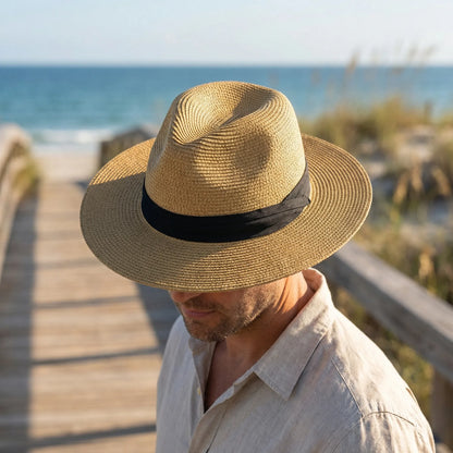 Strohhut Rocco | Geflochtener Panamahut für Herren-Chaps Herrenmode