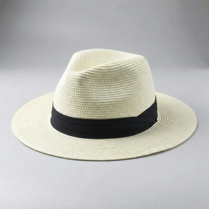 Strohhut Rocco | Geflochtener Panamahut für Herren-Weiß-52-54,5 cm-Chaps Herrenmode