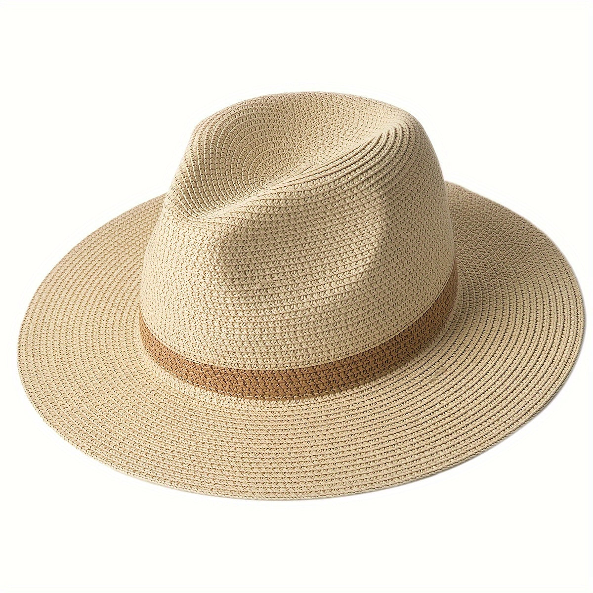 Strohhut Sandro | Sonnenhut mit breiter Krempe-Beige-M/L-Chaps Herrenmode