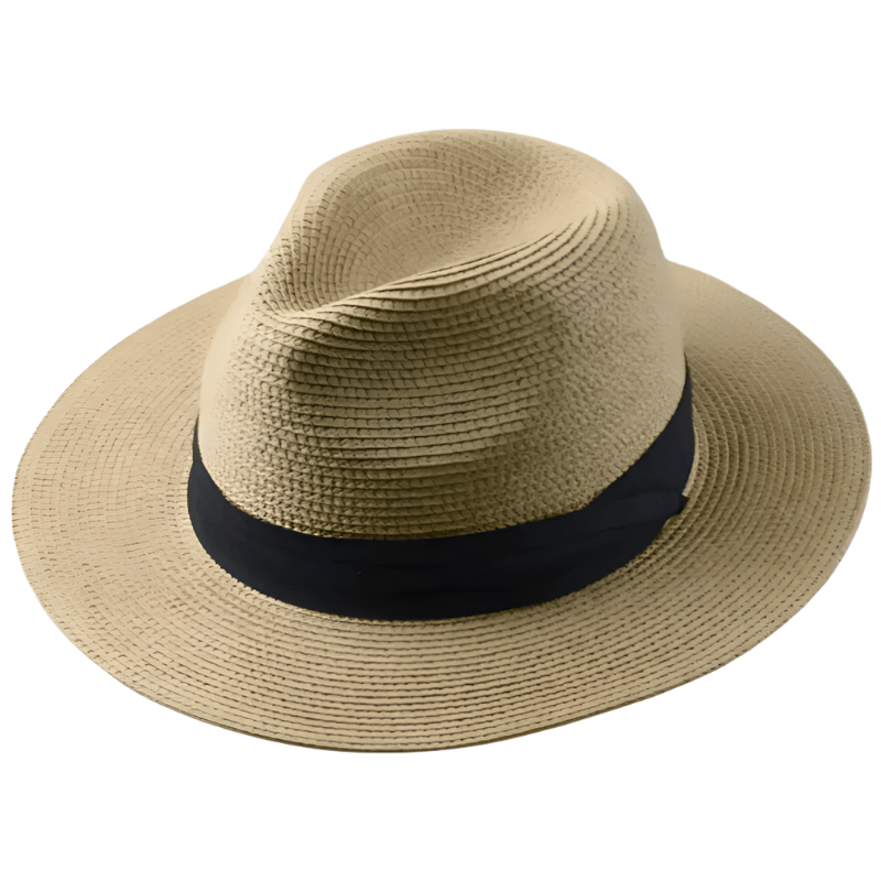 Strohhut – Sonnenhut aus Korbgeflecht für Männer für den Sommer-Khaki-S (52-54.5 cm)-Chaps Herrenmode