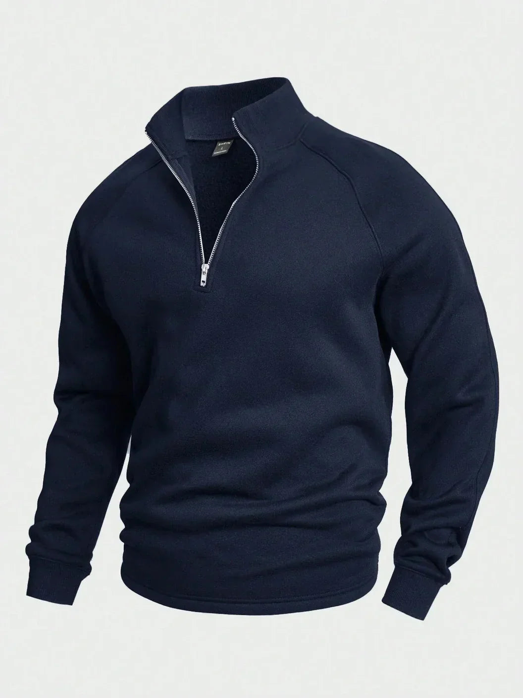 Sweatshirt mit Viertelreißverschluss – Lässiger, warmer Pullover mit halbem Reißverschluss für Männer-Königsblau-S-Chaps Herrenmode