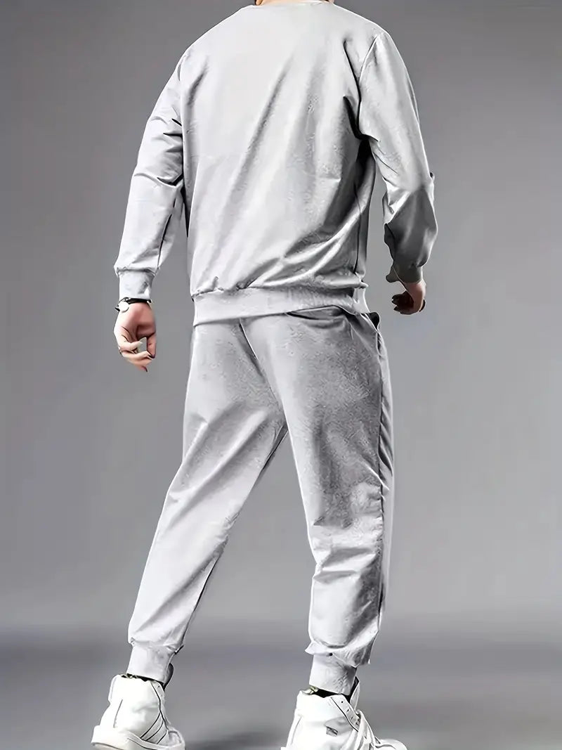 Sweatshirt- und Jogginghosen-Set | Kordelzug | Zweiteilig | Sweatshirt-Set | Jogginganzüge für Herren-Chaps Herrenmode