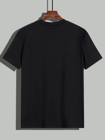 T-Shirt - Casual - Kurze Ärmel - T-Shirt mit Rundhalsausschnitt - Herrenhemden-Chaps Herrenmode