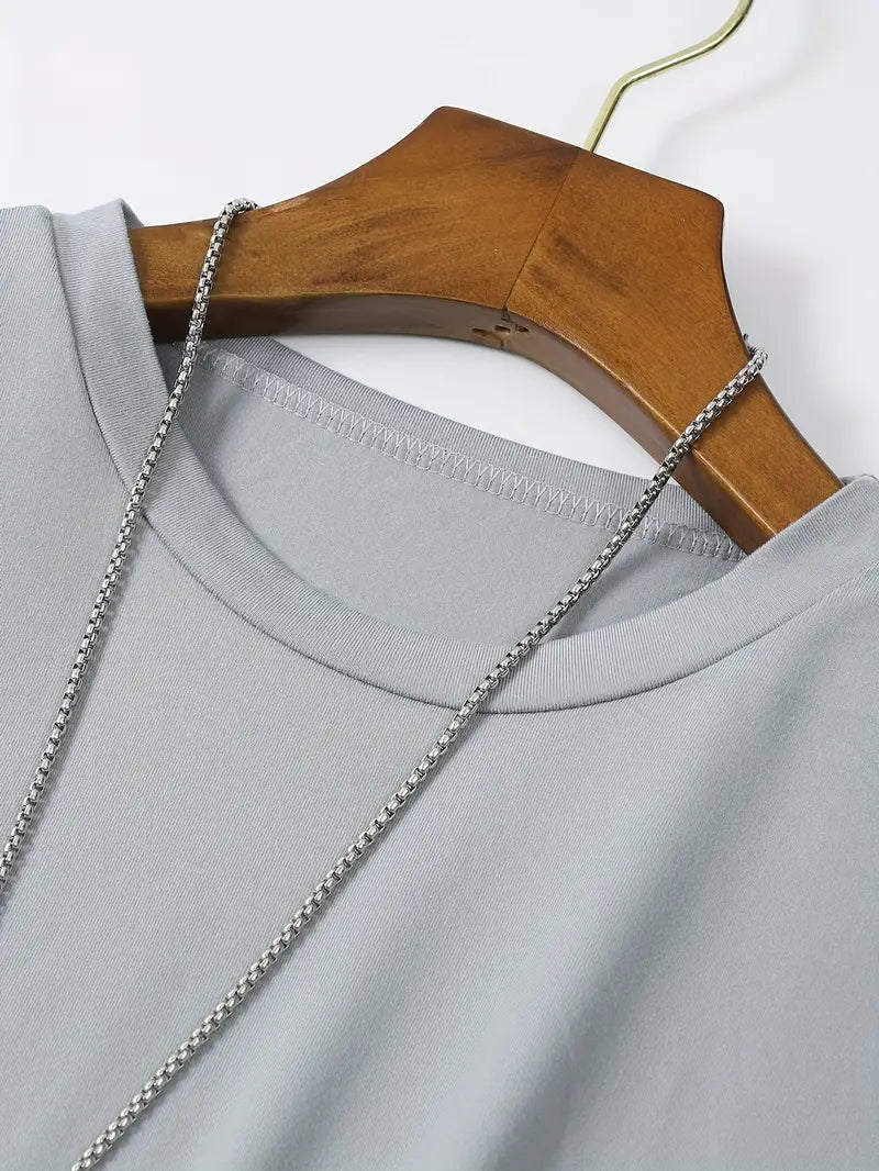 T-Shirt - Casual - Kurze Ärmel - T-Shirt mit Rundhalsausschnitt - Herrenhemden-Chaps Herrenmode