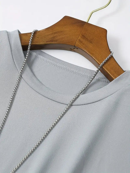 T-Shirt - Casual - Kurze Ärmel - T-Shirt mit Rundhalsausschnitt - Herrenhemden-Chaps Herrenmode