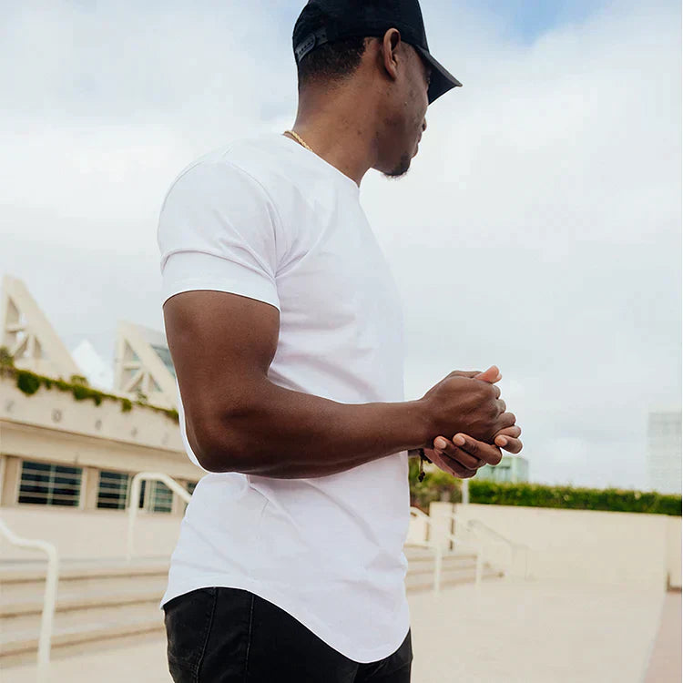 T-Shirt | Kurzarm | Rundhalsausschnitt | Slim-Fit-T-Shirts | Herren-T-Shirts-Chaps Herrenmode